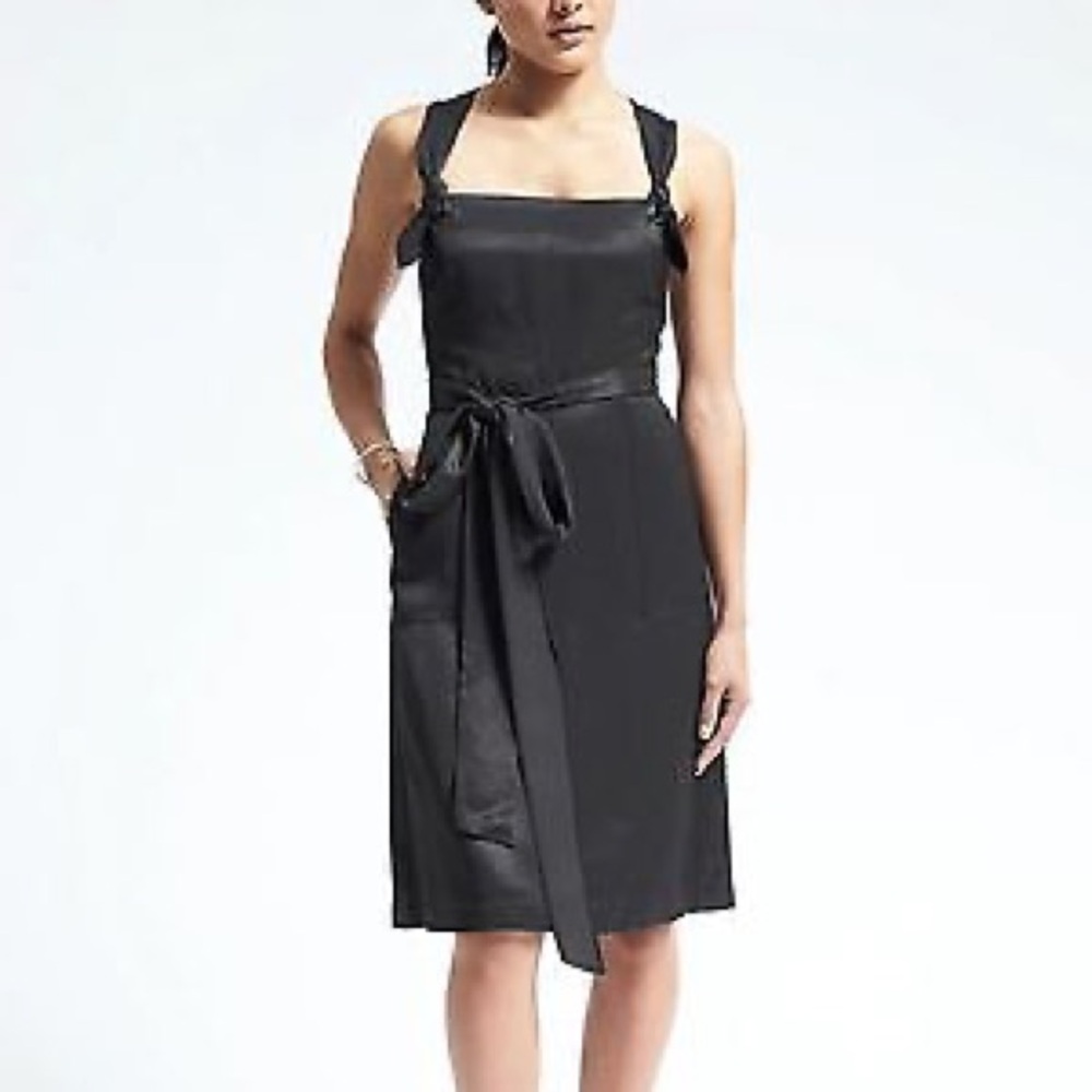 Banana Republic Heritage Gray Grommet Tie Back Dress Size: 16 NWT